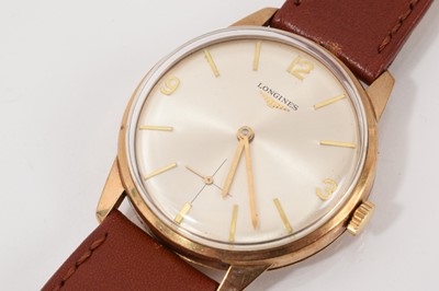 Lot 128 - 1970s 9ct gold cased Longines wristwatch (London 1973)