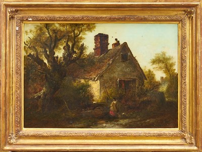 Lot 1331 - Edward Smythe (1810-1899) oil on canvas - Tumbledown Cottage, signed, 33cm x 48cm, in gilt frame