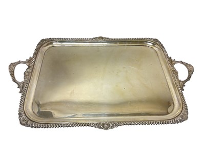 Lot 364 - Large Edwardian silver two handled tray
