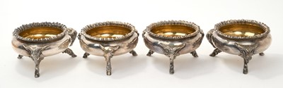 Lot 301 - Set of four Victorian silver salts