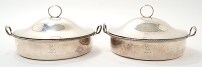 Lot 304 - Pair of George III silver vegetable dishes