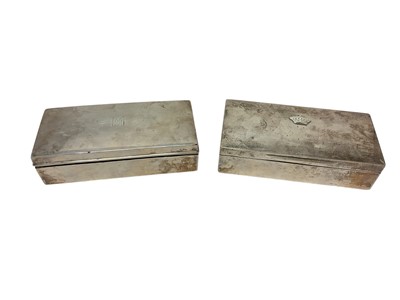 Lot 305 - Two Victorian silver cigarette boxes