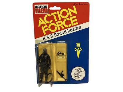 Lot 1717 - Palitoy Action Man Action Force S.A.S. Squad Leader & S.A.S. Commando, on card with blister pack (slightly crumpled) (2)