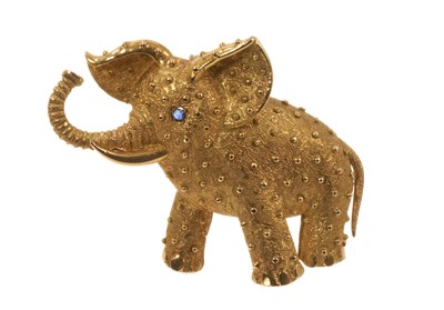 Lot 600 - Cartier 18ct gold novelty brooch in the form of an elephant