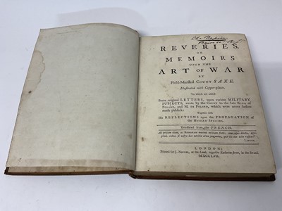 Lot 1661 - General Sir Charles James Napier, GCB (1782-1853) interest: Field Marshall Saxe - Reveries of War