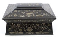 Lot 905 - Unusual early Victorian ebony and mother of...