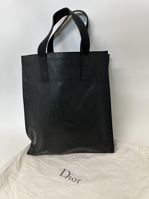 Lot 2106 - Christian Dior men's black monogram tote bag.