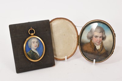 Lot 953 - Two portrait miniatures on ivory