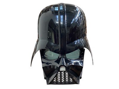 Lot 1736 - Hasbro Star Wars Darth Vader Sebastian Shaw Mask (with collar neck brace) premium electronic helmet E0328 with Kenner 40th Anniversary Return of the Jedi unveiled Black Series Darth Vader 6" act...
