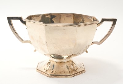 Lot 312 - Silver two-handled trophy