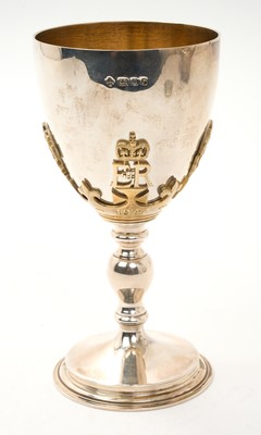 Lot 317 - Asprey silver Royal commemorative goblet