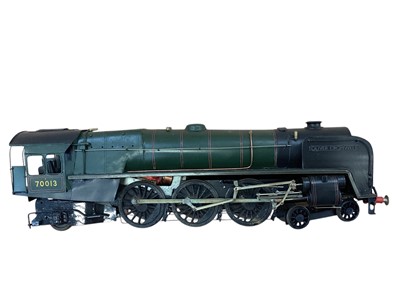 Lot 1782 - Railway O gauge scratchbuilt 4-6-2 green livery 'Oliver Cromwell' No. 70013 plus LMS 6122 Royal Ulster Rifleman 4-6-0 black livery