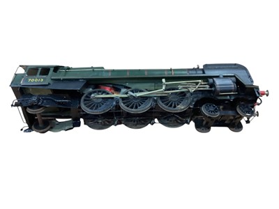 Lot 1782 - Railway O gauge scratchbuilt 4-6-2 green livery 'Oliver Cromwell' No. 70013 plus LMS 6122 Royal Ulster Rifleman 4-6-0 black livery