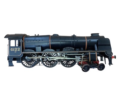 Lot 1782 - Railway O gauge scratchbuilt 4-6-2 green livery 'Oliver Cromwell' No. 70013 plus LMS 6122 Royal Ulster Rifleman 4-6-0 black livery