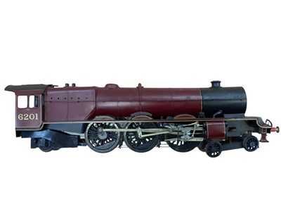 Lot 1783 - Railway O gauge scratchbuilt 4-6-2 LMS locomotive & tender Princess Elizabeth No. 6201, plus Great Western 4-6-0 Windsor Castle (2)