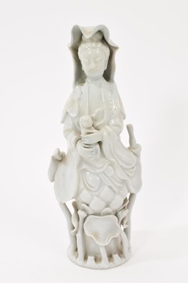 Lot 147 - 18th century Chinese blanc de chine figure of Guanyin