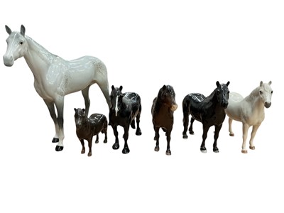 Lot 1158 - Collection of six Beswick horses