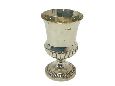 Lot 385 - Victorian silver cup of campana form