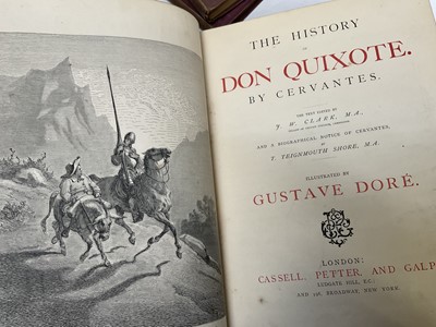 Lot 1662 - Don Quixote, illustrated by Dore, together with a set of volumes of The Floral World, 1862, and others