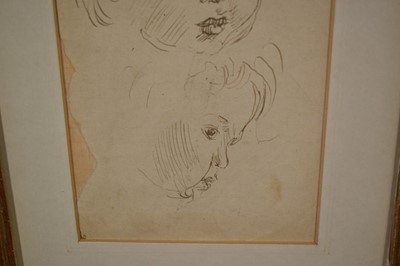 Lot 141 - *Augustus John (1878-1961) pen and ink sketches of a Child's head, in glazed gilt frame Provenance: purchased by the Viscountess Blakenham from Admiral Sir Caspar John, circa 1968