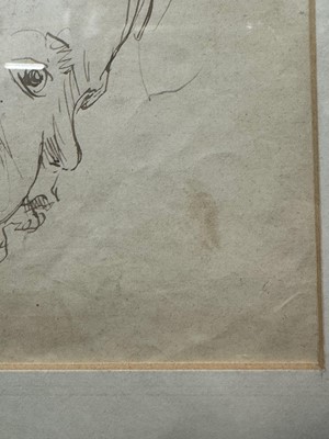 Lot 141 - *Augustus John (1878-1961) pen and ink sketches of a Child's head, in glazed gilt frame Provenance: purchased by the Viscountess Blakenham from Admiral Sir Caspar John, circa 1968