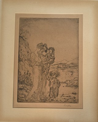 Lot 1362 - * Augustus John (1878-1961) etching - Rambling by the Lake, signed in pencil, 18cm x 12.5cm