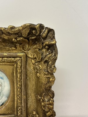 Lot 149 - Zéphirin Belliard (1798-1861) oval portrait miniature on ivory - Madame de Montesson, signed, inscribed verso 'Marquise De Montesson, Z. Belliard', 8.5cm x 6cm, in gilt frame