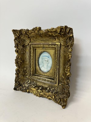 Lot 149 - Zéphirin Belliard (1798-1861) oval portrait miniature on ivory - Madame de Montesson, signed, inscribed verso 'Marquise De Montesson, Z. Belliard', 8.5cm x 6cm, in gilt frame