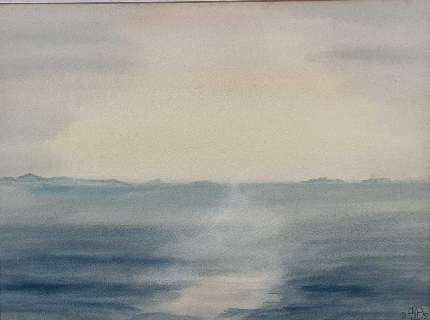 Lot 183 - Marcia Blakenham, watercolour of the Sea, monogrammed and dated (19)'95, 25.5cm x 34cm, in glazed gilt frame