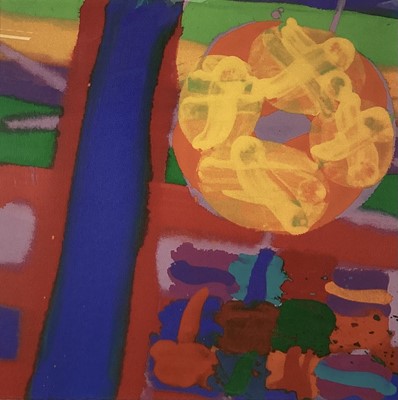 Lot 321 - Bert Irvin (Contemporary) signed silkscreen print, dated '02, 58cm x 60cm, in glazed gilt frame