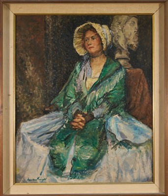 Lot 1301 - *Dame Laura Knight (1877-1970) oil on canvas - The Green Shawl, signed, 61cm x 51cm, framed. Provenance: J.W. Hilham Auctioneers, Gorleston-on-Sea, September 2nd 1971, Lot 37.