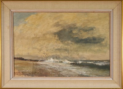 Lot 1075 - *Edward Seago (1910-1974) oil on canvas - North Sea Breaker, signed, titled verso, 51cm x 76cm, framed