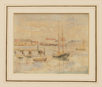 Lot 1303 - Thomas Churchyard (1798-1865) watercolour - View of the Tide Mill at Woodbridge, 10cm x 12cm, glazed and framed