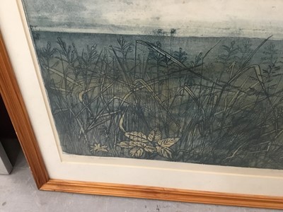 Lot 1166 - *Richard Bawden (1936-2024) signed coloured etching - 'The Rainbow', 1/60, 53cm x 41cm, in glazed frame