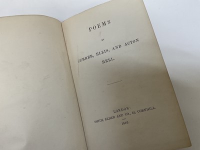Lot 1683 - Currer, Ellis and Acton Bell -, Poems, first edition, second printing (1848)