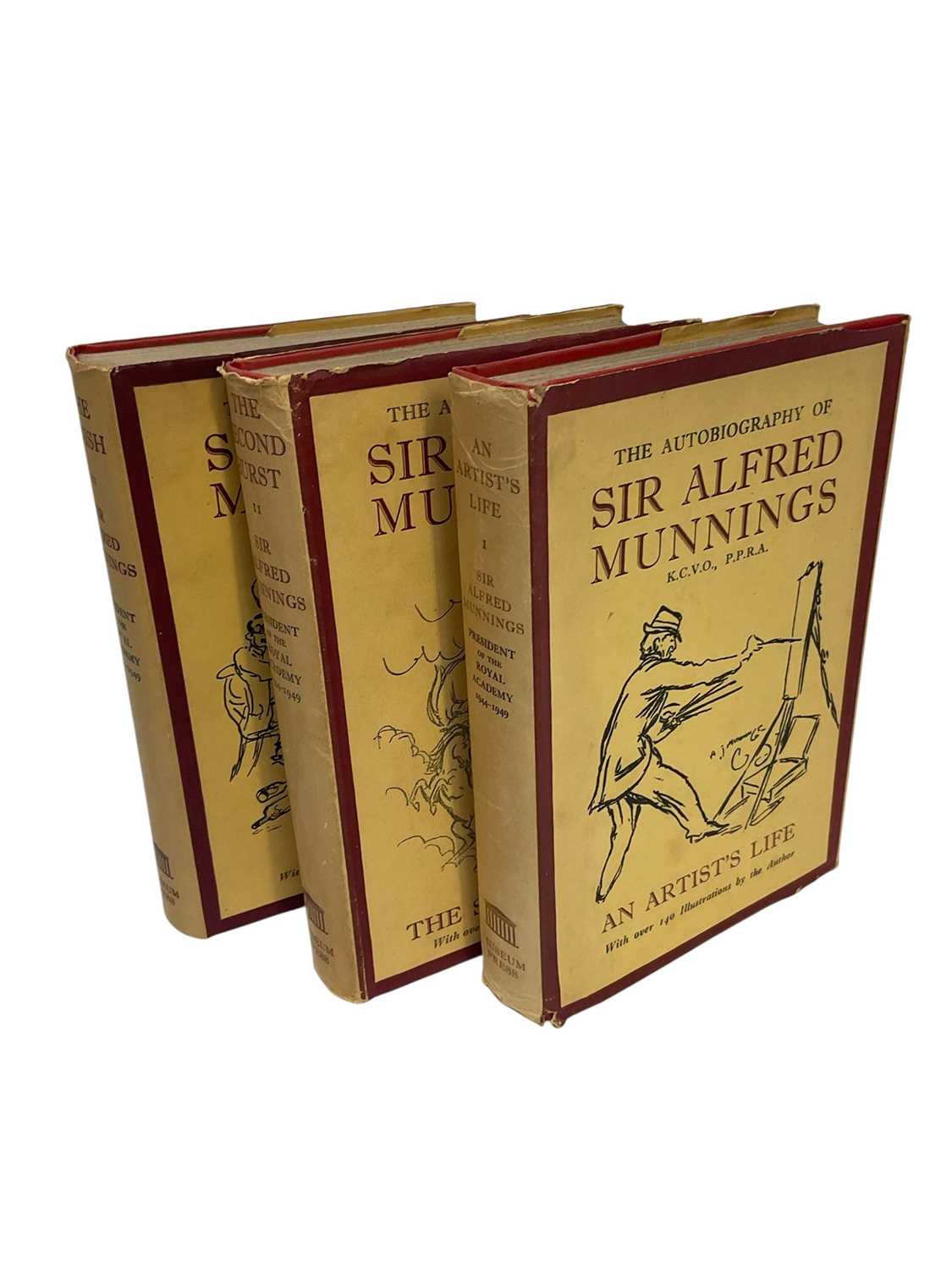 Lot 1684 - Alfred Munnings, set of three autobiographies