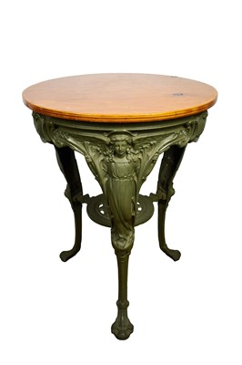 Lot 1577 - 19th century cast iron pub table