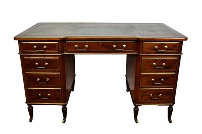 Lot 1566 - 19th century French mahogany desk