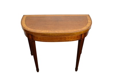 Lot 1582 - Regency satinwood crossbanded card table