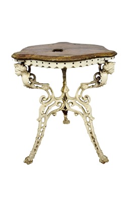 Lot 1580 - Victorian cast iron pub table