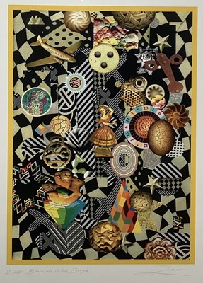 Lot 45 - Richard Drew, known as Zacron (British, 1943-2012) Archival fine art print, Black and White Boogie, signed and numbered 2/250, image 69 x 50cm, glazed frame