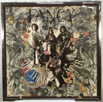 Lot 50 - Richard Drew, known as Zacron (British, 1943-2012) mixed media and collage - original Album cover art work for the 1970s supergroup Fancy - 'Something to Remember', image size 86 x 86cm, glazed...