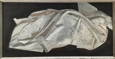 Lot 27 - Richard Drew, known as Zacron (British, 1943-2012) oil on board, untitled, 59 x 122cm, framed