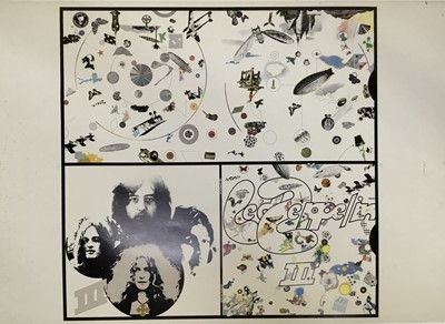 Lot 32 - Richard Drew, known as Zacron (British, 1943-2012) four rare and possibly unique printers proofs for the cover art of the Led Zeppelin III album cover, sheets approximately 65 x 96cm