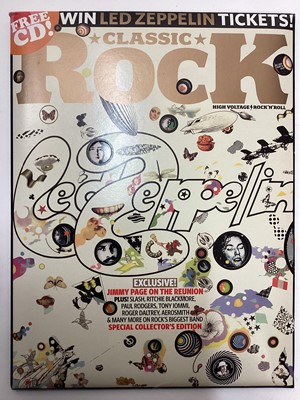 Lot 76 - Five sealed copies of December 2007 edition of Classic Rock, celebrating Zacron's seminal Led Zeppelin III album cover, each with free C.D.