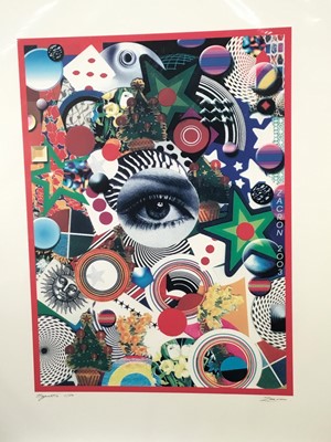 Lot 82 - Richard Drew, known as Zacron (British, 1943-2012), archival print, Hypnotic, signed and numbered 11/500, image 68 x 49cm, mounted onto board, together with three further similar archival prints...