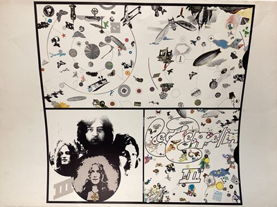 Lot 84 - Richard Drew, known as Zacron (British, 1943-2012), rare group of printers proofs relating to Zac's seminal cover work for the rock album Led Zeppelin III