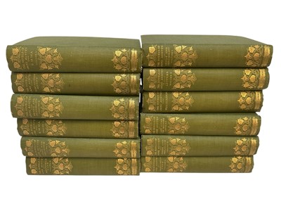 Lot 1675 - Jane Austen - complete works, Winchester edition, published 1911, 12 vols. green gilt tooled cloth bindings