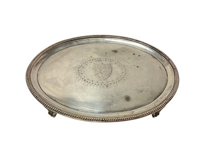 Lot 350 - George III oval teapot stand