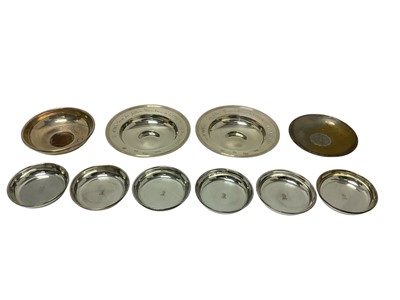 Lot 353 - Pair of silver armada dishes, and other items